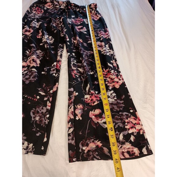Hot Kiss Pants Size XL Floral Tie Waist Wide Leg - Picture 5 of 10